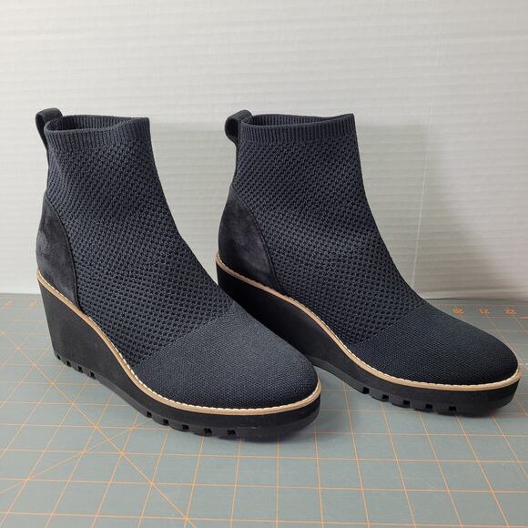 Eileen Fisher London Recycled Mesh Stretch Knit Bootie EF48030 size 8.5 Black - Picture 4 of 16